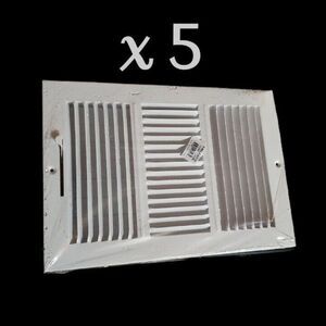 TruAire SmoothGlide 12"x8" Adjustable 3way ceiling wall register H103M White LOT